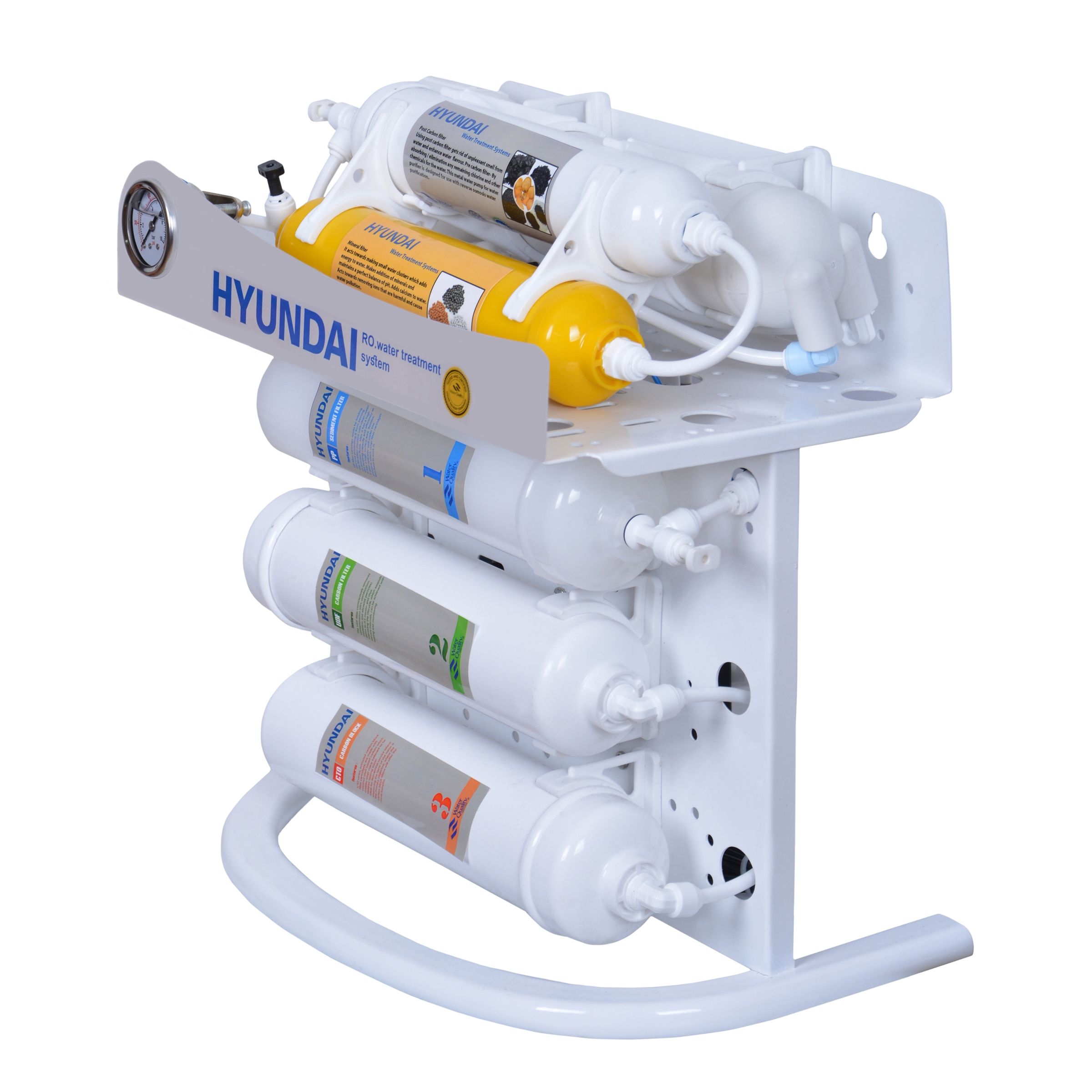 دستگاه تصفیه کننده آب هیوندای مدل HU-inline-08 به همراه فیلتر تصفیه آب مدل in-line3s مجموعه سه عددی