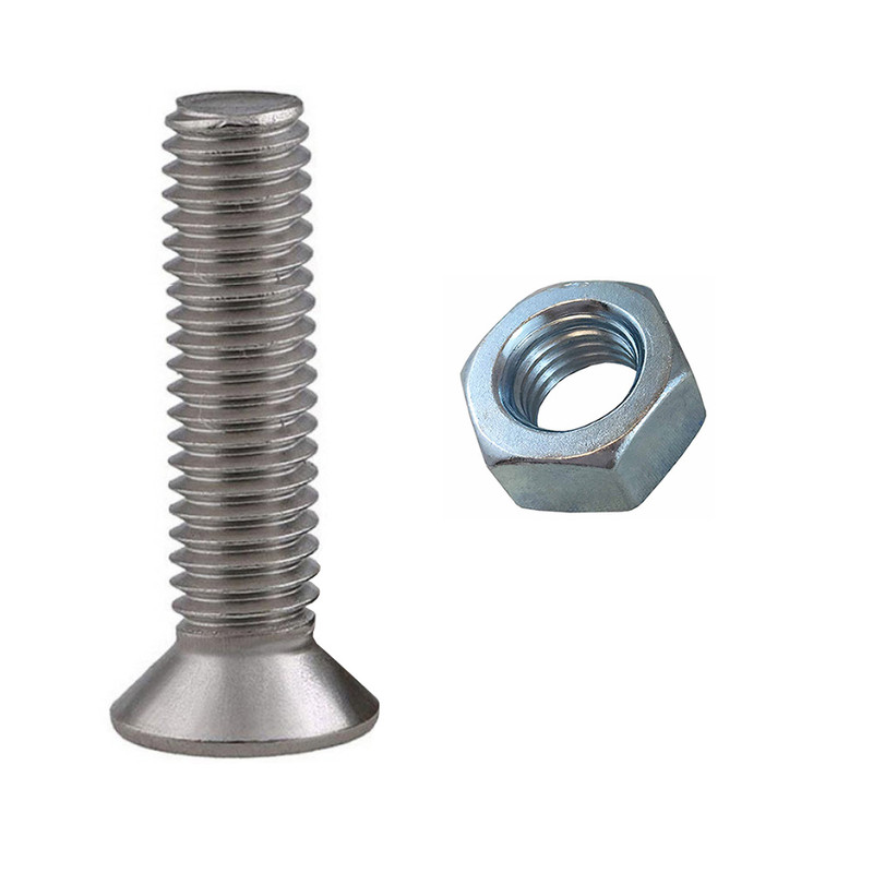 پیچ و مهره مدل سرتخت کد BPM-50-6 مجموعه 20 عددی
