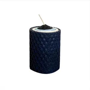 شمع بیزوکس موم عسلی مدل چشم نظر