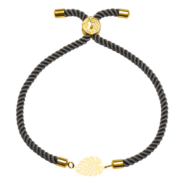 دستبند طلا 18 عیار زنانه الن نار مدل طرح برگ انجير ELN1643