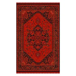 فرش ماشینی کرامتیان بلوچی کد 4111B زمینه لاکی