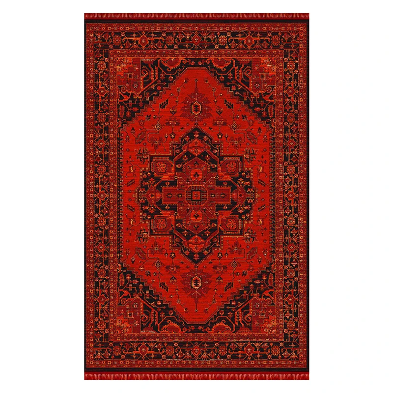 فرش ماشینی کرامتیان بلوچی کد 4111B زمینه لاکی