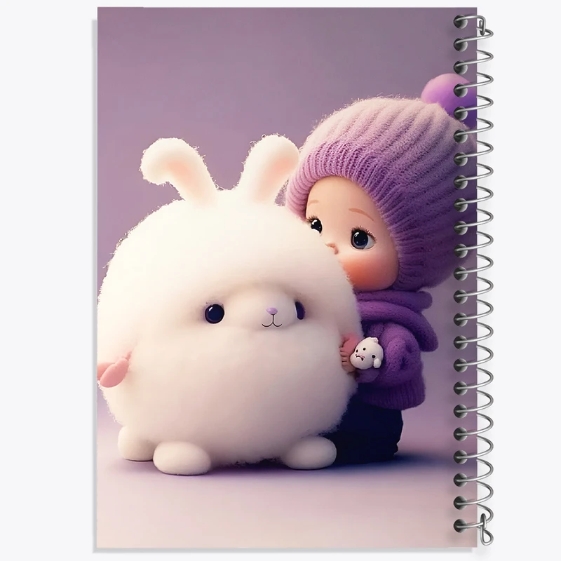 دفتر ژورنال نویسی 50 برگ خندالو مدل نقطه ای طرح کودکانه کیوت کد N4075