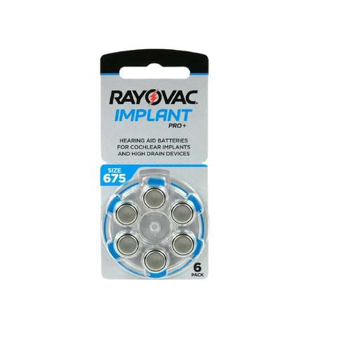 باتری سمعک ریوواک مدل ایمپلنت 675 بسته شش عددی