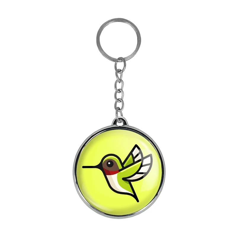 جاکلیدی خندالو طرح حیوانات بامزه مرغ مگس خوار مدل دوطرفه کد 2839228393