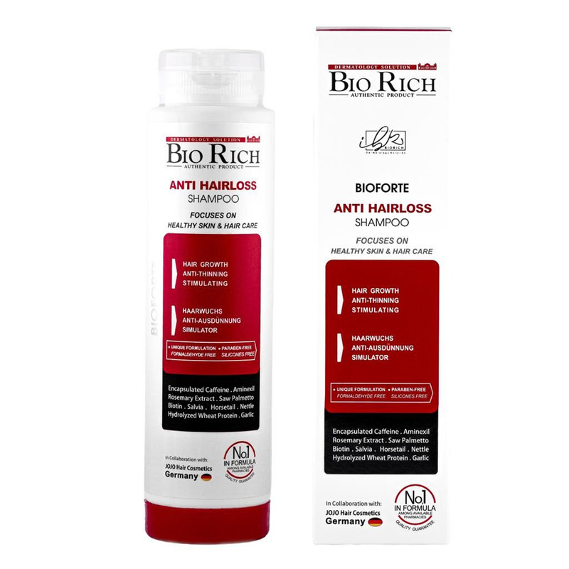 شامپو تقویت کننده و ضد ریزش مو بایوریچ مدل ANTI HAIR LOSS حجم 250 میلی لیتر