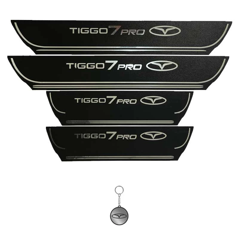 برچسب پارکابی خودرو لندمون کد LPt010 MS مناسب برای تیگو 7پرو مجموعه 4 عددی به همراه جا کلیدی