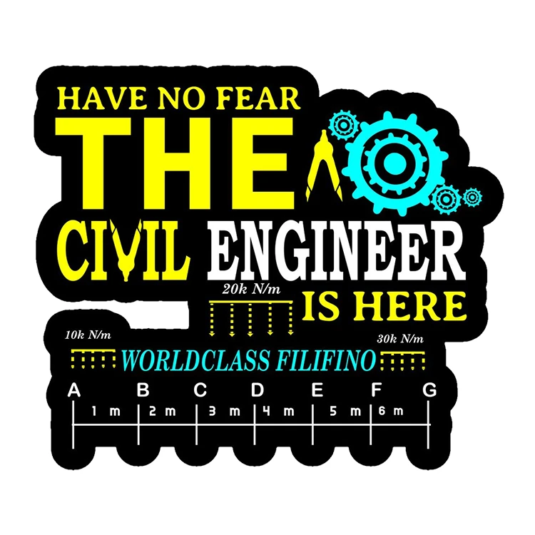 استیکر پارچه و لباس پاد آفرین مدل مهندس عمران کد S2420