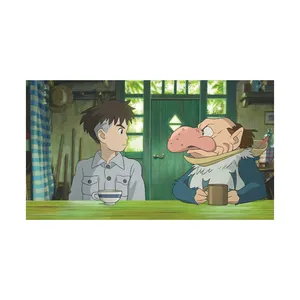 استیکر لپ تاپ و موبایل مدل انیمیشن طرح پسرک و مرغ ماهی‌خوار The Boy and the Heron کد 2655