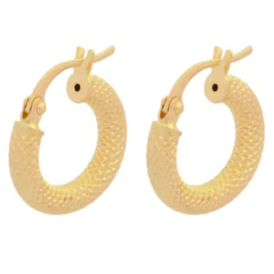 گوشواره طلا 18 عیار زنانه طلای مستجابی مدل حلقه ای اکسترا کد 0896411