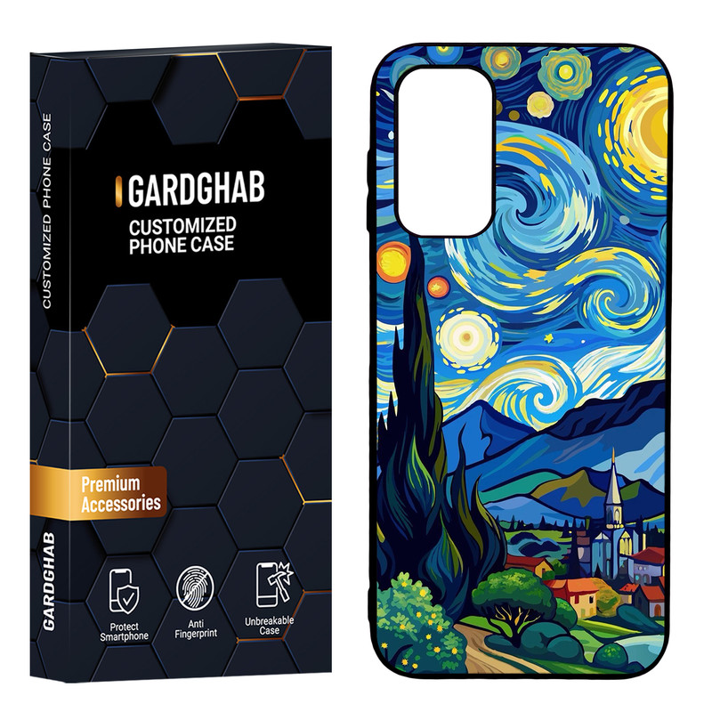کاور گارد قاب مدل پشت گلس هنری مناسب برای گوشی موبایل سامسونگ Galaxy A14