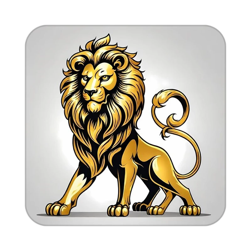 زیر لیوانی کاکتی طرح شیر مدل mp24407