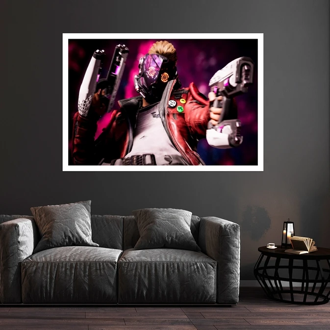 تابلو بکلیت طرح بازی Star-Lord مدل قاب شاسی W-s8883