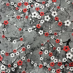 پارچه ملحفه عرض 2 متر مدل گلدار رنگ قرمز