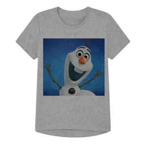 تی شرت آستین کوتاه پسرانه مدل ادم برفی السا کد SH19 رنگ طوسی