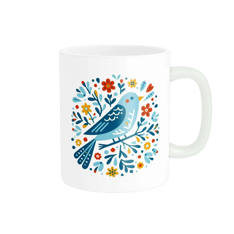 ماگ پاد آفرین مدل پرنده سنتی طرح ایرانی کد 1922