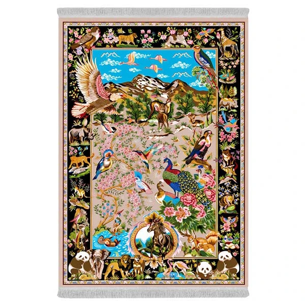 فرش پارچه‌ای دفه مدل فرشینه هازان مخمل کد 086