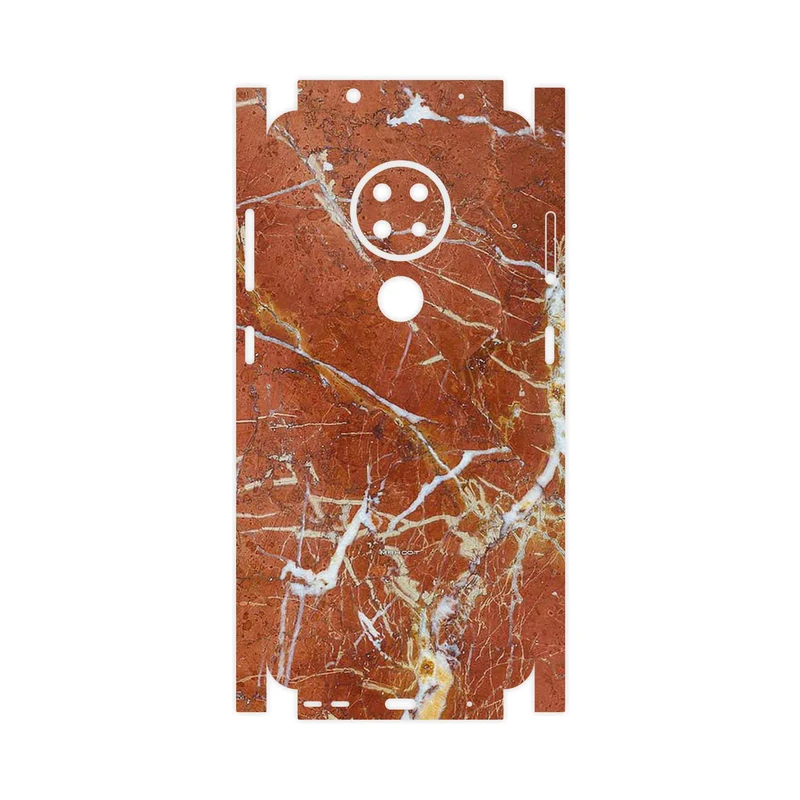 برچسب پوششی ماهوت مدل Red Marble-FullSkin مناسب برای گوشی موبایل نوکیا 7.2