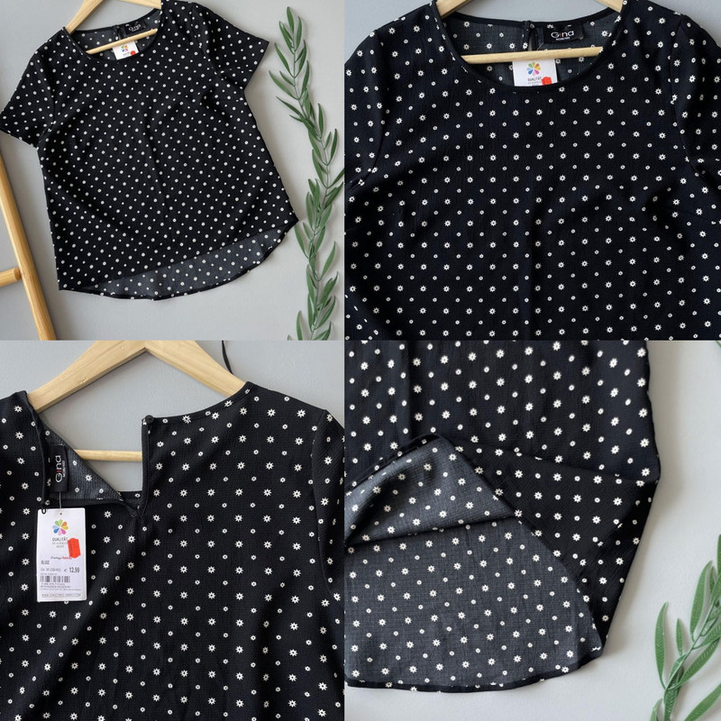 بلوز زنانه جینا مدل گلدار کد 3643