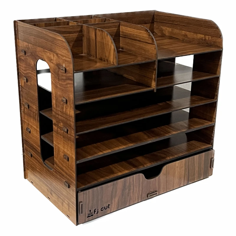 کازیه اف جی کات مدل پنج طبقه کشویی طرح چوب گردو 