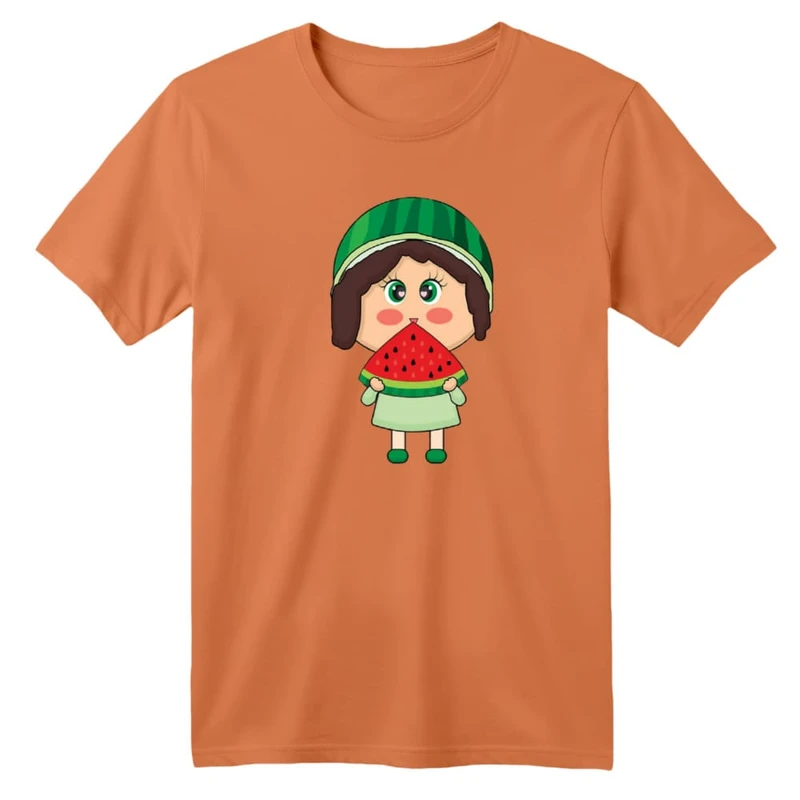 تی شرت آستین کوتاه بچگانه مدل دخترک یلدایی کد 9