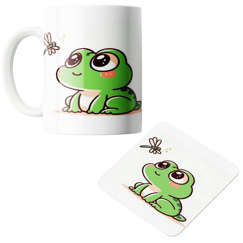 ماگ مدلقورباقه کد 58 به همراه زیرلیوانی