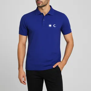 پولوشرت آستین کوتاه مردانه مدل ماه و خورشید EE186