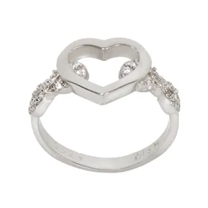 انگشتر نقره زنانه بازرگانی میلادی مدل نگین دار کد AWR_079