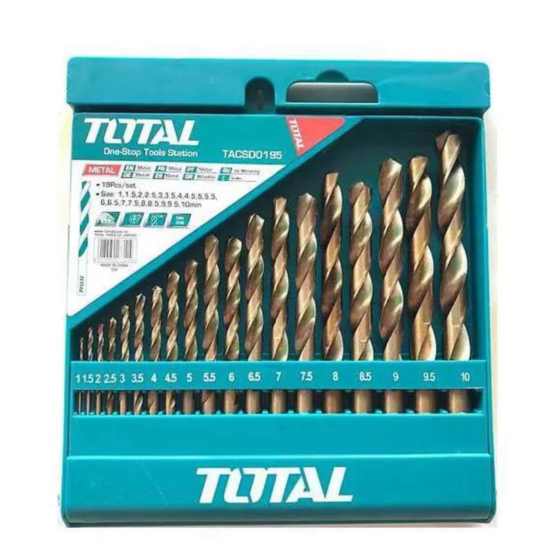مته کبالت توتال مدل TACSD0195 مجموعه 19 عددی مته کبالت توتال مدل TACSD0195 مجموعه 19 عددی