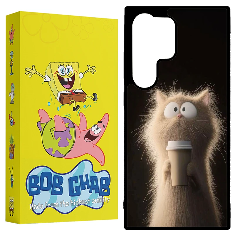 کاور باب قاب طرح گربه مدل BCPD24U مناسب برای گوشی موبایل سامسونگ Galaxy S24 Ultra 5G