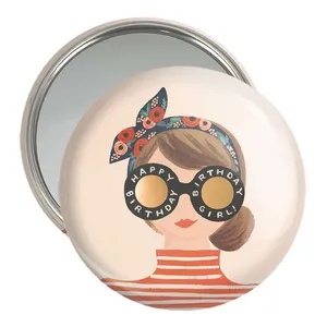 آینه جیبی خندالو مدل دختر  کد 5515