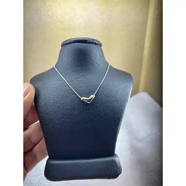 گردنبند نقره زنانه مدل قلب تو پر کد 1544554