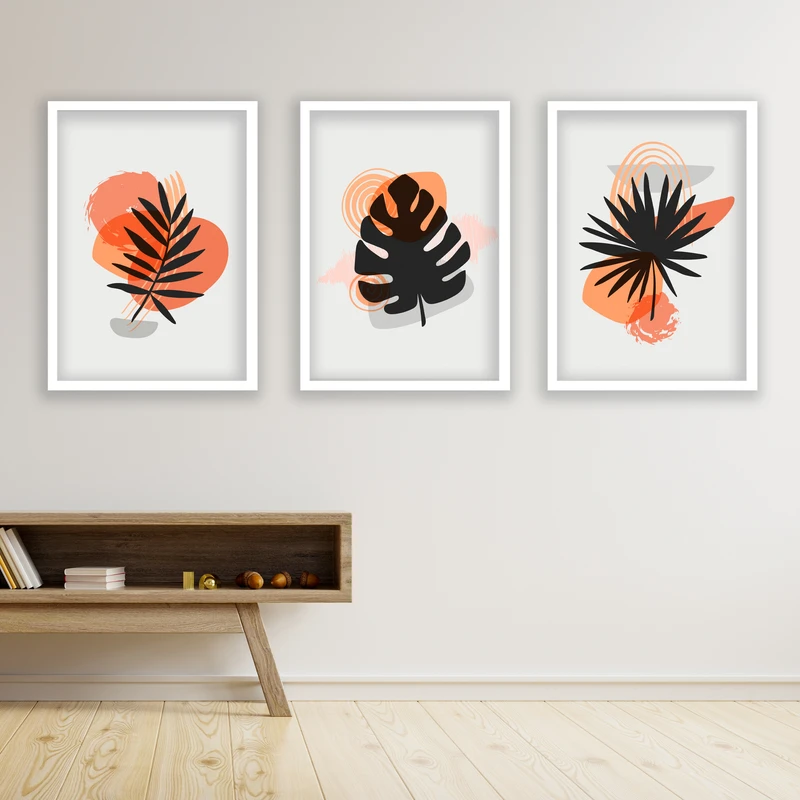 تابلو مدل مینیمال دکوراتیو کد LA-G30111 مجموعه 3 عددی