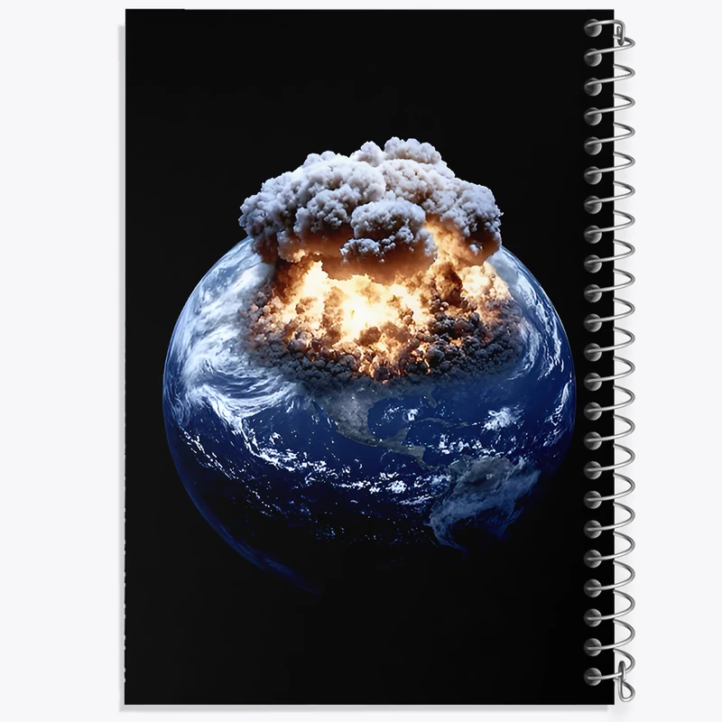 دفتر مشق 100 برگ خندالو طرح انفجار زمین کد F7806