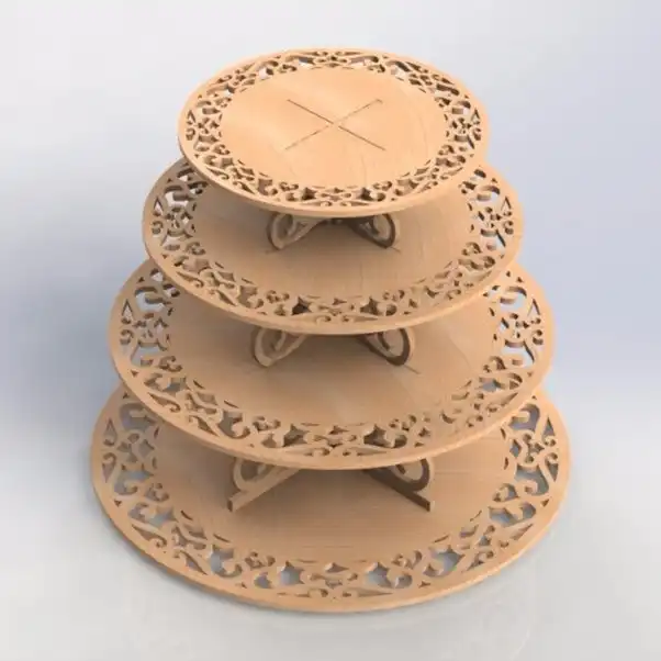 اردو خوری مدل چهار طبقه چوبی کد KT12