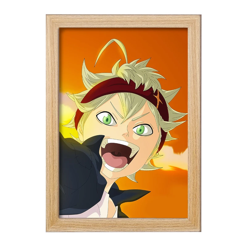 تابلو خندالو مدل آستا انیمه بلک کلاور Black Clover  کد 11752