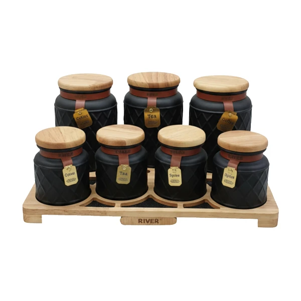 ست پاسماوری 8 پارچه ریور مدل حصیری کد DH1005