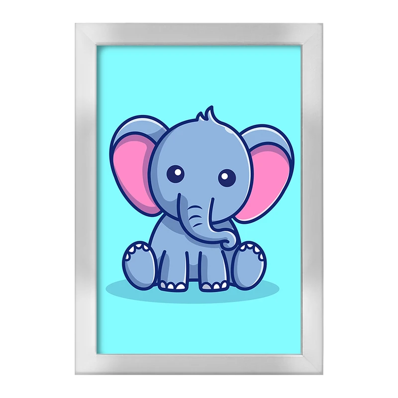 تابلو خندالو طرح حیوانات بامزه فیل کد 29634