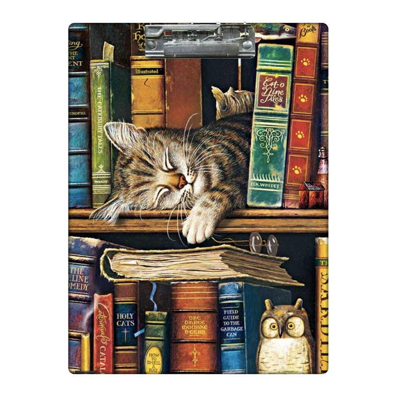 تخته شاسی طرح گربه کتابخوان کد 1846274 سایز A4