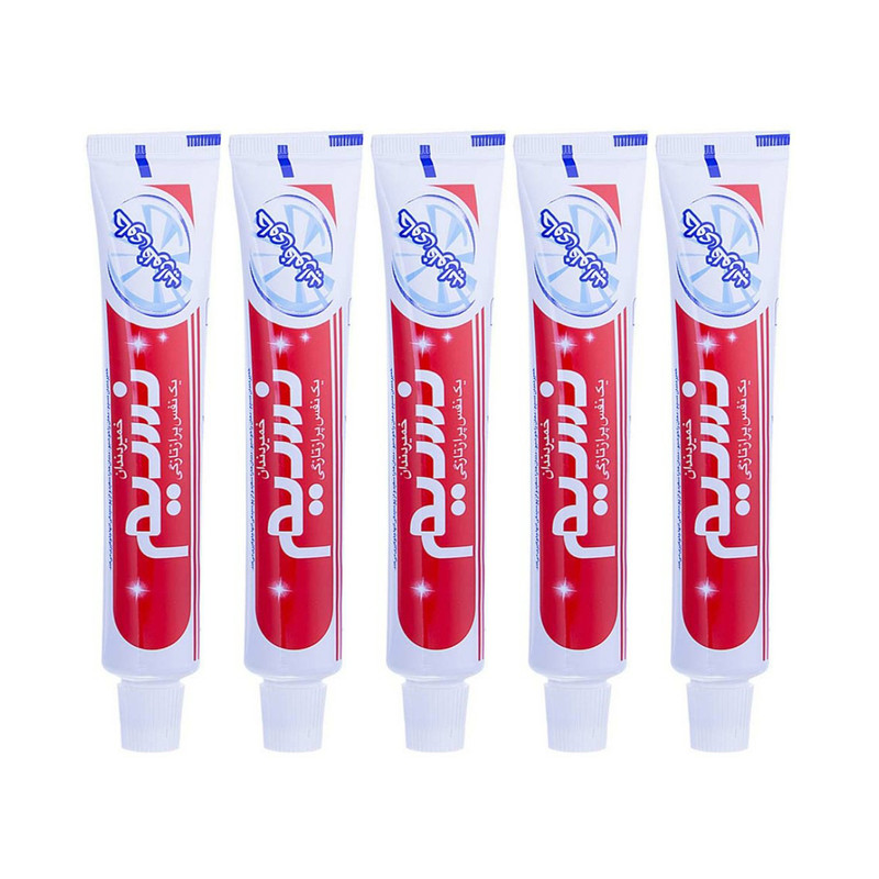 خمیر دندان نسیم مدل Feluoride Protection وزن 80 گرم مجموعه 5 عددی