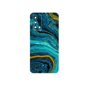 MAHOOT Turquoise marblewith golden streaks Cover Sticker for Realme GT Master