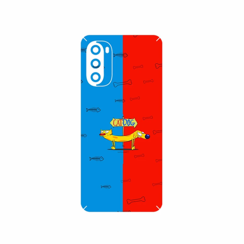 برچسب پوششی ماهوت مدل CatDog مناسب برای گوشی موبایل موتورولا Moto G52