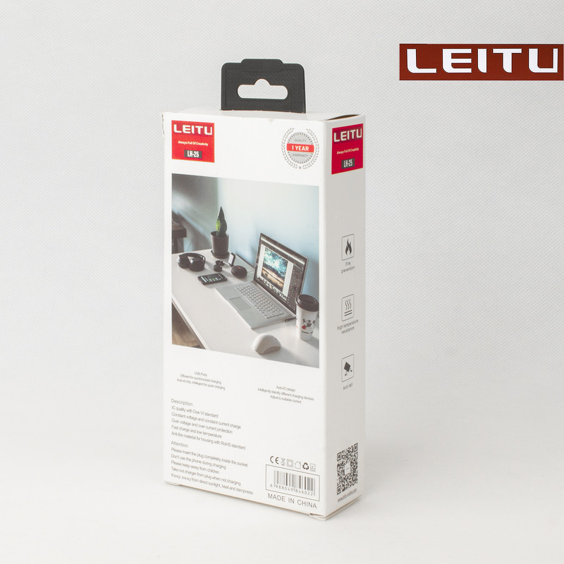 قیمت و خرید شارژر دیواری لیتو مدل LH-25 20W به همراه کابل تبدیل لایتنینگ