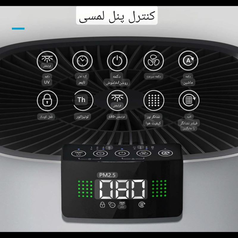 دستگاه ضد عفونی و تصفیه کننده هوا خانگی 3 مرحله ای پرو بریز مدل PB-P07-EU