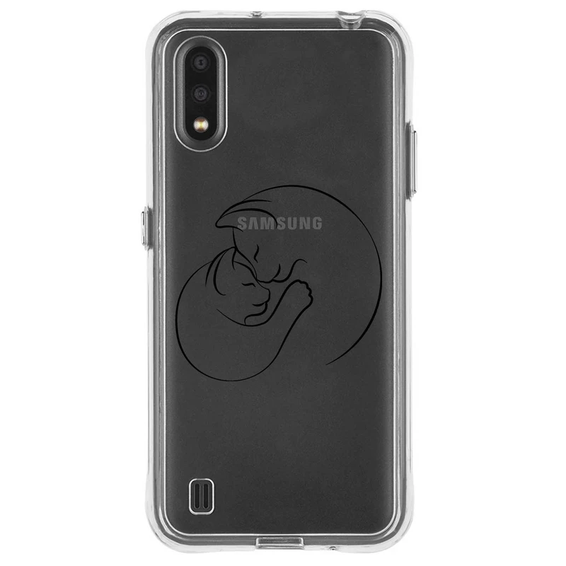 کاور مگافون طرح گربه مدل C61-B مناسب برای گوشی موبایل سامسونگ Galaxy A01