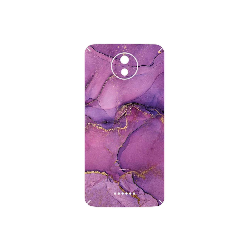 برچسب پوششی ماهوت مدل Purple Marble مناسب برای گوشی موبایل موتورولا Moto C Plus