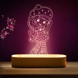 چراغ خواب اتاق کودک ارسا مدل دختر توت فرنگی