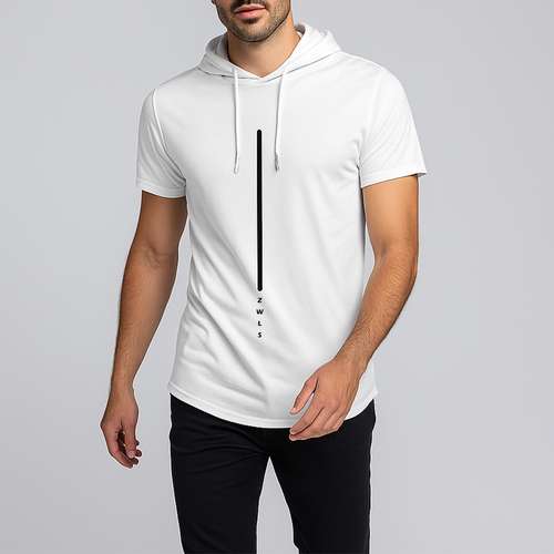 تی شرت کلاه دار مردانه مدل 00140261 رنگ سفید