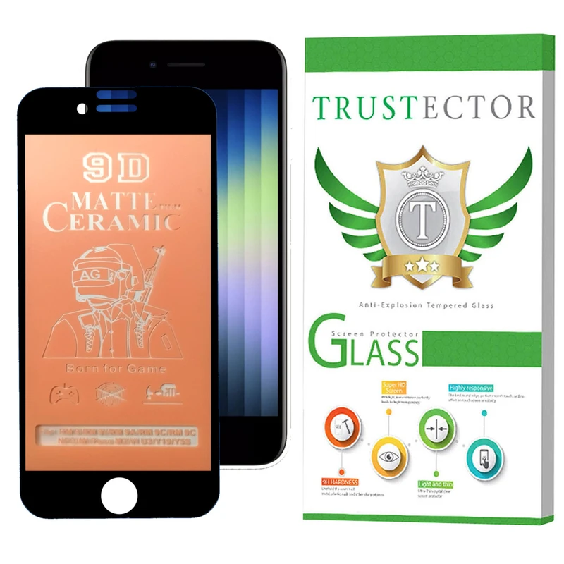 محافظ صفحه نمایش سرامیکی مات تراستکتور مدل CATA مناسب برای گوشی موبایل اپل iPhone SE 2022