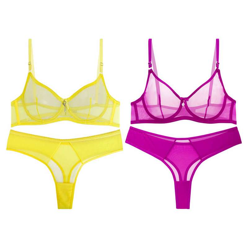 ست شورت و سوتین زنانه نوشه پوش کد 92002-92005 مجموعه 2 عددی